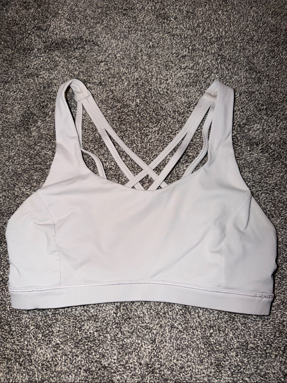 lululemon athletica FREE TO BE SERENE GREY Strappy Back Sports Bra